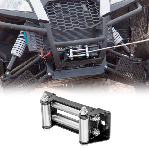 6 Inch Winch Roller Fairlead Cable Guide Fits 4000 To 5500 Lbs UTV Winches, Protects Synthetic Rope, Reduces Friction on vehicle