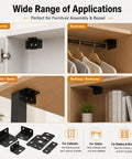 8 Or 16 Pack Quick Fit Furniture Joint Bracket Set With Screws Stainless Steel Right Angle Corner Braces in various applications