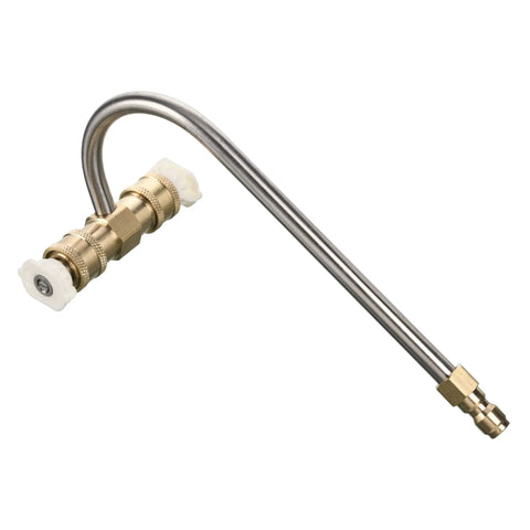 Gutter Cleaner Attachment For Pressure Washer With Four Nozzle Tips And Quick Connect, Zero Degree And Forty Degree Nozzles, Clears Leaves And Debris Fast, Up To Four Thousand PSI