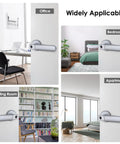 Biometric Fingerprint Door Lock With Quick 0.3 Second Unlock Silver Finish Dual Unlock Methods shown in office, bedroom, reading room, apartment