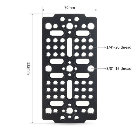 Battle Tested Camera Cheese Plate With Dual Thread Options Secure Switching Mount Featuring Arri Align Pin For Quick Rig Swaps And On Set Workflow Optimization For Videographers