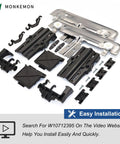 Top Rack Replacement Kit For Whirlpool Dishwashers 20 Pcs W10712395 W10350375 upper rack parts shown in layout