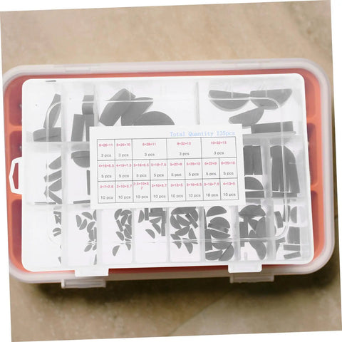 Carbon Steel Woodruff Key Set With Half Precision Keyway Kit For Pulleys And Drive Shafts Durable Replacement