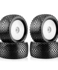Grippy 140mm Off Road RC Tire Set For 1/8 Buggy With 17mm Hex Wheels White Deep Self Cleaning Tread Rubber Compound For All Terrain Racing Fits Arrma Redcat Losi Kyosho HPI HSP Hobao, stacked