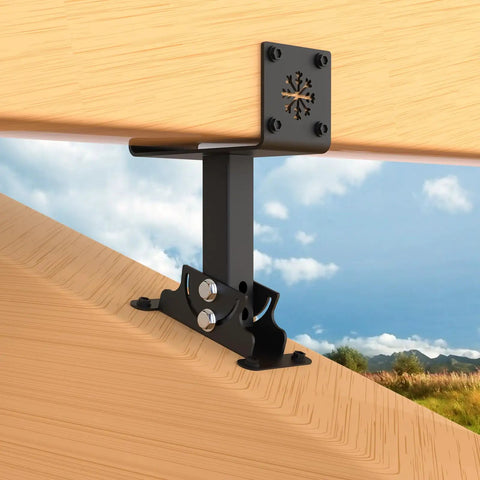 Heavy Duty Adjustable 5.55 Inch Pergola Roof Riser Beam Brackets Hardware Kit For Patio Cover Fits 6x6 And 6x8 Wood Beams Black Powder Coated Steel Built To Weather Tough And Last In Outdoor Settings