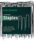 Heavy Duty 6 Inch Landscape Staples 50 Pack Hot Dip Galvanized 11 Gauge Garden Stakes For Landscape Fabric Weed Barrier