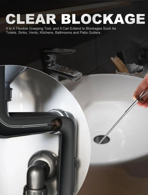 Two Pack Pickup Tool Set With 25 Lb Telescoping Magnet Grabber Pocket Clip And 24 Inch Flexible Claw Reacher in sink usage