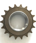 Single Speed Bike Freewheel 18T 22T Threaded Freehub Replacement For 410 Chain, Ride Ready Iron Steel Build, top view