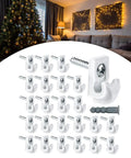 24 Piece Wall Clip Shelf Hooks Set For Wire Shelves And Cabinets Easy Install Loop Clips In Stainless Steel with Christmas decor