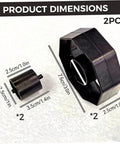 Pack Of Two Top Tier Tape Dispenser Core Replacement 36mm Plastic Insert Wheel dimensions displayed, two cores side by side for office use.
