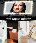Sun Visor Vanity Mirror With 60 LEDs And 3 Light Modes, Rechargeable Dimmable Touch Screen Travel Makeup Mirror displayed in use