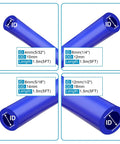 Dope Multi Size Silicone Vacuum Tubing Kit 5FT With 115 Nylon Connectors And 63 Blue Rubber Caps 12 Size Set ID-OD chart
