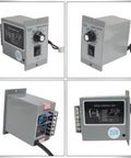 Beefy 250W 110V AC Adjustable Gear Reducer Motor With 0-280 RPM Speed Governor Front and Side Views