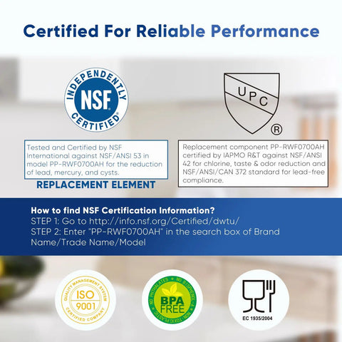 Certified Replacement Refrigerator Water Filter DA29 00020B NSF ANSI 53 And 42 Certified For Samsung Fridge Models RF28HFEDTSR