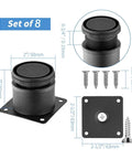 Beefy Adjustable Metal Furniture Legs Set, Stainless Steel Round Cabinet Legs For Desks And Tables, with screws, set of 8
