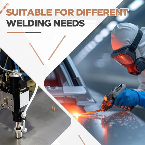 Bulk Pack Of 500 Welding Studs And Stud Welder Pins for spot welding car repair showcasing auto body repair process.