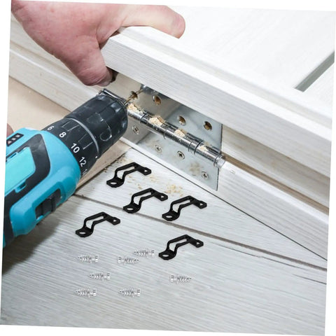 Using a drill for the Thirty Piece Hassle Free Furniture Connector Slide Buckle with screws and clips for furniture repair.