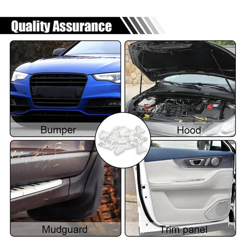 Bully Tough Nylon Rocker Panel Molding Rivet Clips 20 Pack Drop In Trim Fasteners for bumper, hood, mudguard, trim panel.