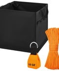 Pro Grade Arborist Throw Line Kit Bundle With 64L Storage Cube, 15 Oz Throw Weight Bag, And 164 Ft Polyester Rope in orange and black
