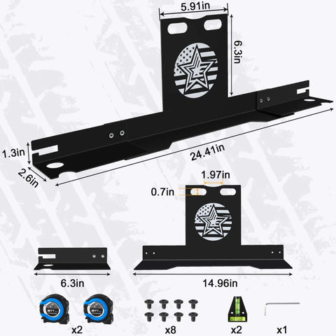 Wheel Alignment Tool With Imperial Tape Measure No Caliper Removal Upgrade Automotive Alignment Kit Toe Plates