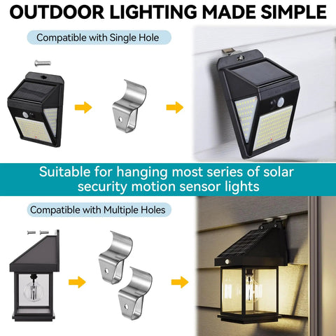 No Hole Needed Vinyl Siding Clips Hanger For Solar Powered Lights Seam Mounting On Vinyl Siding No Nails No Drilling Easy Removal