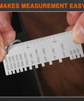ZeeDix portable metal sheet thickness gauge, stainless steel plated, compact inspection tool