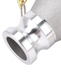 Built Like A Tank Type Da Camlock Reducer Fitting With Rugged Aluminum Hose Adapter Coupler close-up view showing durable metallic finish.