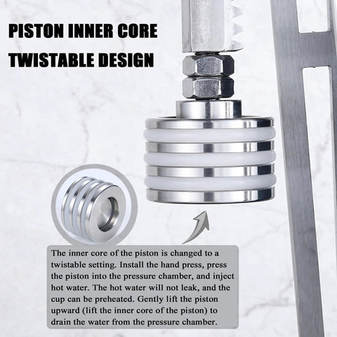 Piston inner core of Rugged Hand Pressed Espresso Machine Using Manual Lever And Pressure Chamber with twi...
