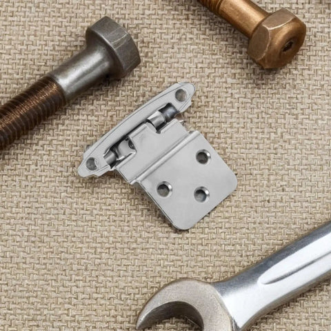 Soft Close Kitchen Cabinet Hinges 4 Pack Hidden Flush Mount Iron Construction Easy Install No Tools Needed For Cabinet Doors Durable Hardware