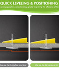 Diagram showing Pro Grade Tile Leveling System Kit One Eighth Inch With 600 Leveler Spacers Clips, 200 Reusable Wedges, And One Tile Pliers in use.