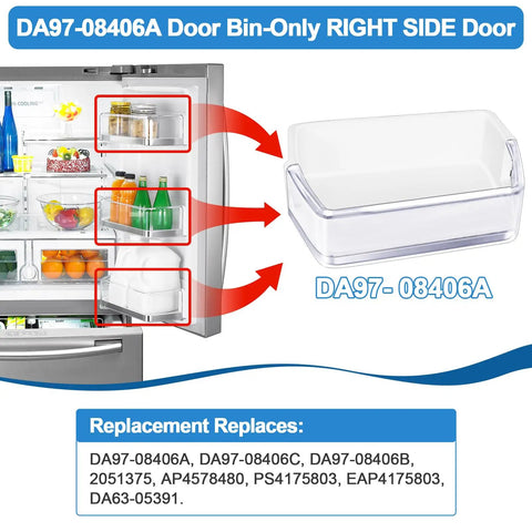 Upgraded Refrigerator Door Bin Right Side Replacement For RF4287HARS XAA And RF4289HARS XAA Models, Durable Door Shelf Bin