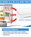 2 Pack Upgraded Refrigerator Door Bin Shelf Right Side Replacement Fits RF4287HARS RF4289HARS Doors No Tools Required