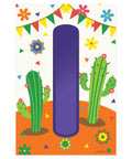 Bienvenidos Welcome Poster Set For Spanish Classrooms featuring letter 'I' with colorful cacti and flowers, 12x18 in satin paper.