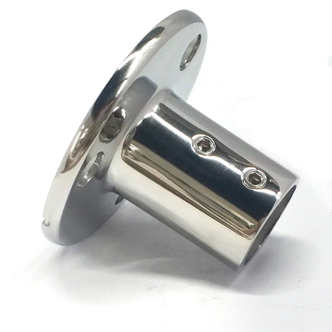 Heavy Duty 316 Stainless Marine Grade Boat Hand Rail Fittings 1 Inch Round Base 90 Degree Tube Base Casting For Saltwater Boats