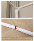 Heavy Duty White Canopy Bed Frame Posts For Twin Size Beds With Sturdy Metal Corner Brackets For A Major Bedroom Glow Up And Smooth Installation That Truly Takes Care Of Business - Close-up of premium plastic connectors and threaded interface.