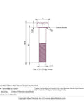M10 X 50 Millimeter Hex Head Bolts Pack Of Five Grade 5 Titanium Fasteners dimensional drawing with detailed measurements.