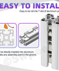 Easy installation guide for Heavy Duty 4040 Series T Slot Nuts Kit With Carbon Steel Nickel Plated Roll In Spring Nuts for aluminum rails.