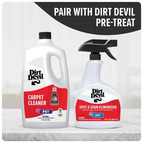 Pet Carpet Cleaner Solution 64 Oz With Tropical Breeze Scent For Pet Stains And Odors Deep Cleaning Formula To Freshen Carpets Rugs Upholstery And Home Surfaces.