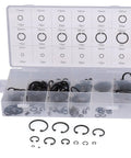 Snap Ring Assortment Kit 300 Piece Alloy Steel Retaining Rings Set For Auto Repair And Home Garage Universal Fit Clips in box