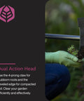 Using Terra Garden Weeder Hand Tool With Dual Heads For Precision Weeding Rust Resistant Steel Build Comfortable Grip