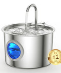No Brainer Cat Water Fountain In Premium 304 Stainless Steel With 2.2L Detachable Tank Easy To Clean Automatic Pet Fountain