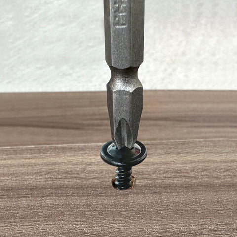 Heavy Duty Black No 8 X 2 Inch Truss Head Wood Screws, 100Pcs Self Tapping Phillips Screws With Zinc Oxide Coating installed in wood