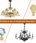 Gold and black chandeliers with Blue Glass Ball Lamp Finial Cap For Lampshade Harp Top With Quarter Inch By Twenty Seven Thread