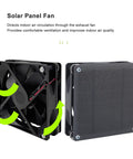 2 In 1 Solar Exhaust Vent Fan With Adjustable Angle Quiet 3W 6V Monocrystalline Panel Solar Powered Ventilation For Home Or Shop