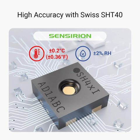 Close-up of Swiss SHT40 sensor for LoRa Temperature And Humidity Sensor Long Range With 2 Year Battery Life Indoor Monitoring