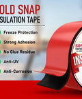 Heavy Duty Foam Pipe Insulation Wrap 2 Inch By 14 Ft Outdoor Water Line Freeze Protection For Copper PVC And AC Lines