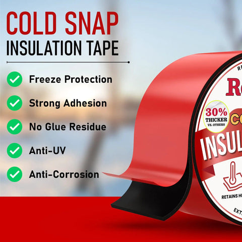 Heavy Duty Foam Pipe Insulation Wrap 2 Inch By 14 Ft Outdoor Water Line Freeze Protection For Copper PVC And AC Lines