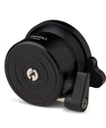 Smooth Camera Leveling Base For Universal Tripods And Video Heads Featuring Easy Turn Dial and Secure Lock Knob, side view.