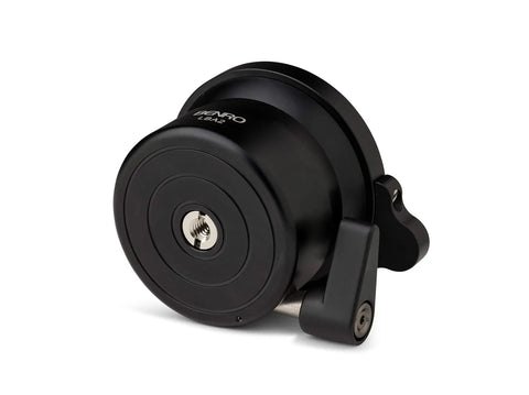 Smooth Camera Leveling Base For Universal Tripods And Video Heads Featuring Easy Turn Dial and Secure Lock Knob, side view.