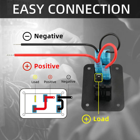 Five Pin 12V Waterproof Rocker Switch Panel One Gang With On Off Toggle For Boats RVs ATVs Trailers Marine Lights And Pumps Plug And Play Heavy Duty Automotive Replacement Switches wiring diagram